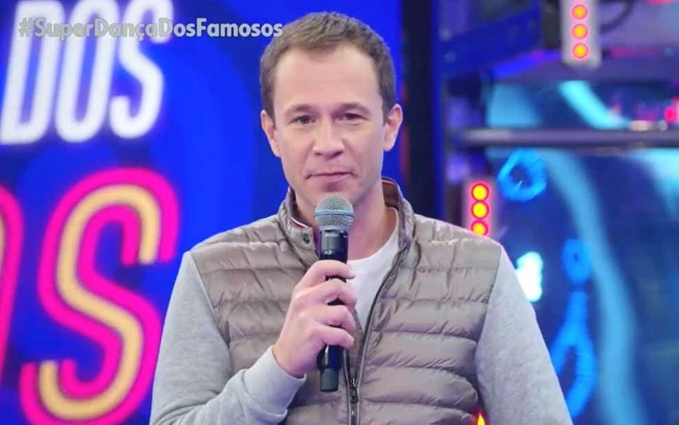 Tiago Leifert no Super Dança (Foto: Reprodução)