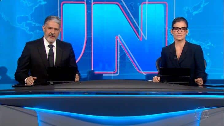 William Bonner e Renata Vasconcellos no Jornal Nacional (Foto: Reprodução)