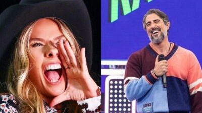 Adriane Galisteu recebeu mensagem de Marcos Mion em sua estreia em A Fazenda (Reprodução)
