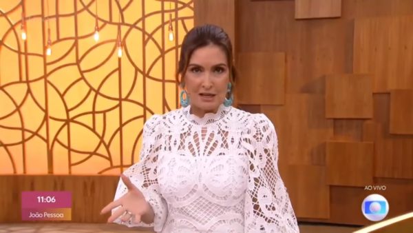 Fátima Bernardes no Encontro (Foto: Reprodução)