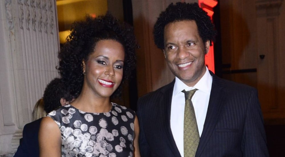 A apresentadora do Fantástico da Globo, Maju Coutinho ao lado de seu marido, Agostinho Paulo (Foto: Reprodução)