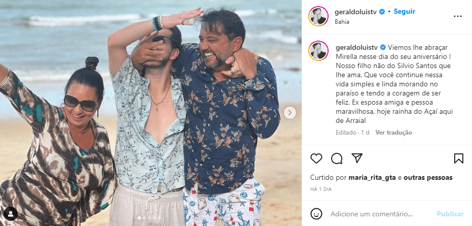 O famoso âncora da Record chamou atenção ao aparecer do lado de ex e falar sobre Silvio Santos (Foto: Reprodução)