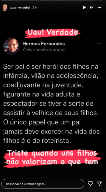 A famosa apresentadora da Globo abriu o seu coração nas redes sociais e chamou atenção dos internautas (Foto: Reprodução)