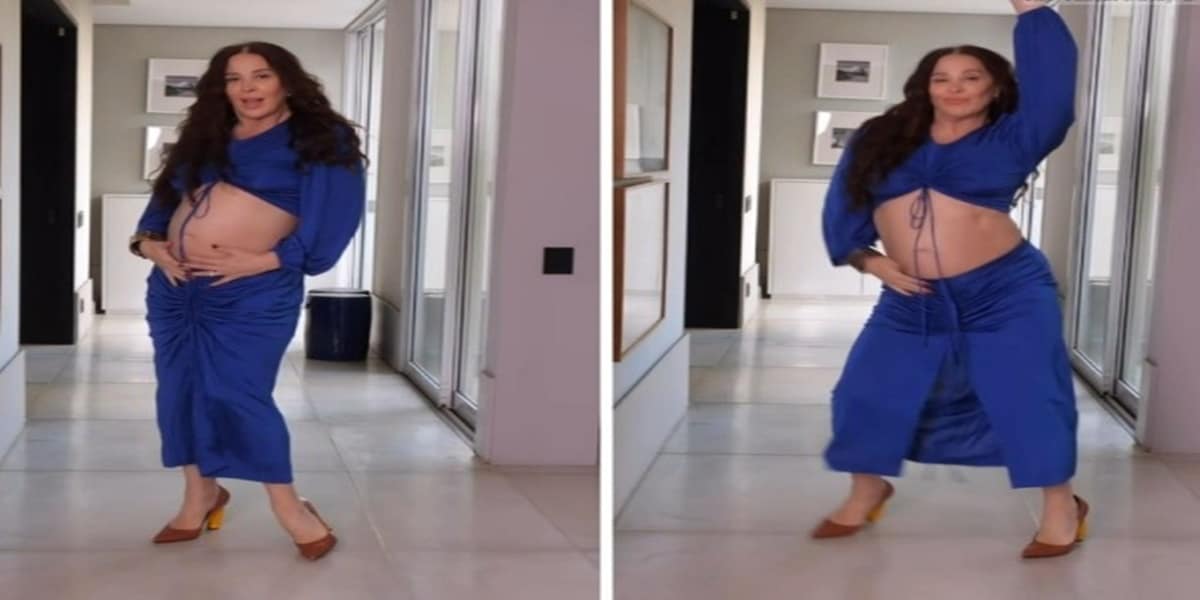 Claudia Raia exibe barriga de quatro meses de gestação (Imagem Reprodução Internet)