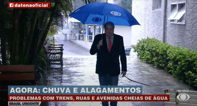 O famoso âncora do Brasil Urgente mostrou os estúdios da Band (Foto: Reprodução)