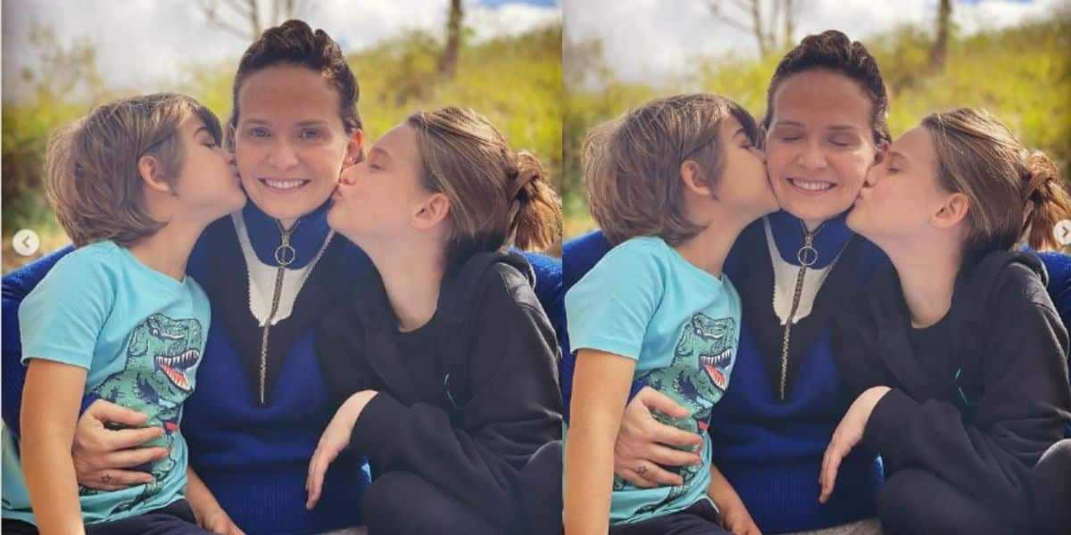 Fernanda Rodrigues e os filhos, Luísa e Bento (Foto: Reprodução/Instagram)