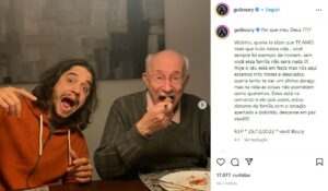 Guilherme Boury homenageou o avô (Foto: Reprodução / Instagram)