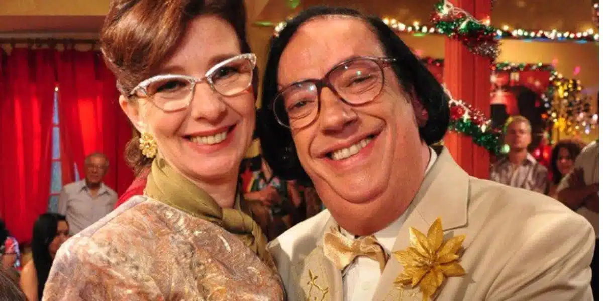A famosa estrela da Globo, Márcia Manfredini ao lado de Marcos Oliveira (Foto: Reprodução)