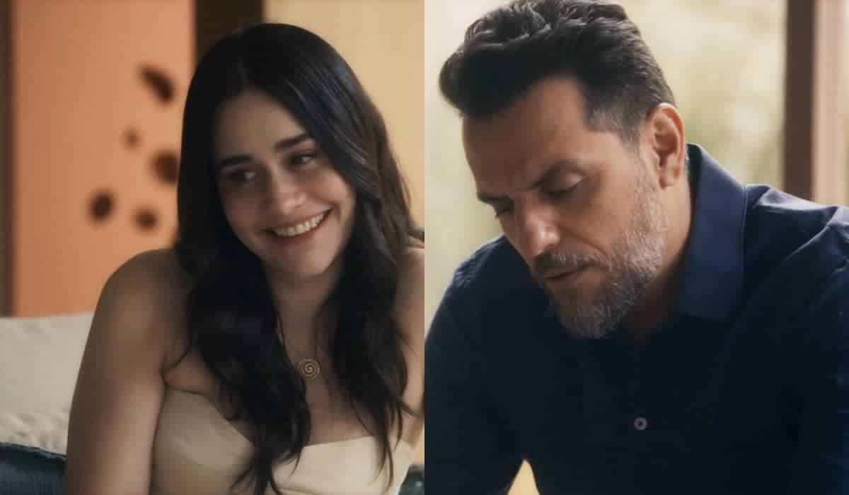 Moretti Guida (Alessandra Negrini) e Moretti (Rodrigo Lombardi) em Travessia da Rede Globo