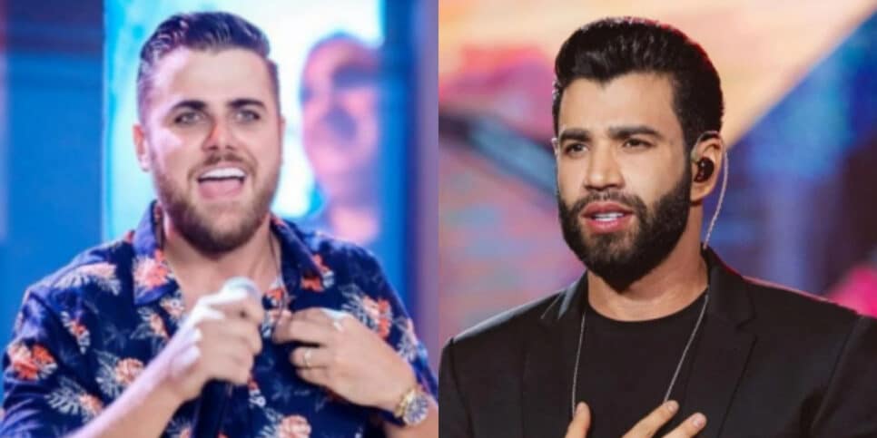 Zé Neto invadiu a transmissão ao vivo de Gusttavo Lima (Foto: Montagem HoraDoBenefício)