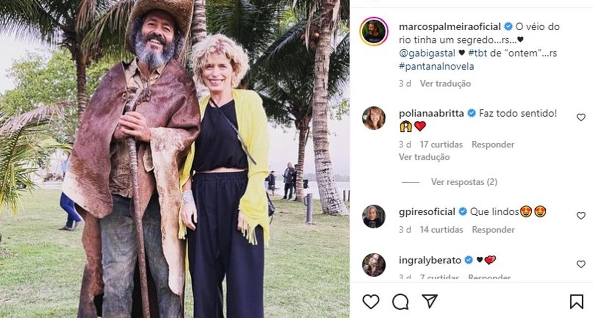 Ator de Pantanal entregou foto rara com seu grande amor em registro pra lá de divertido
