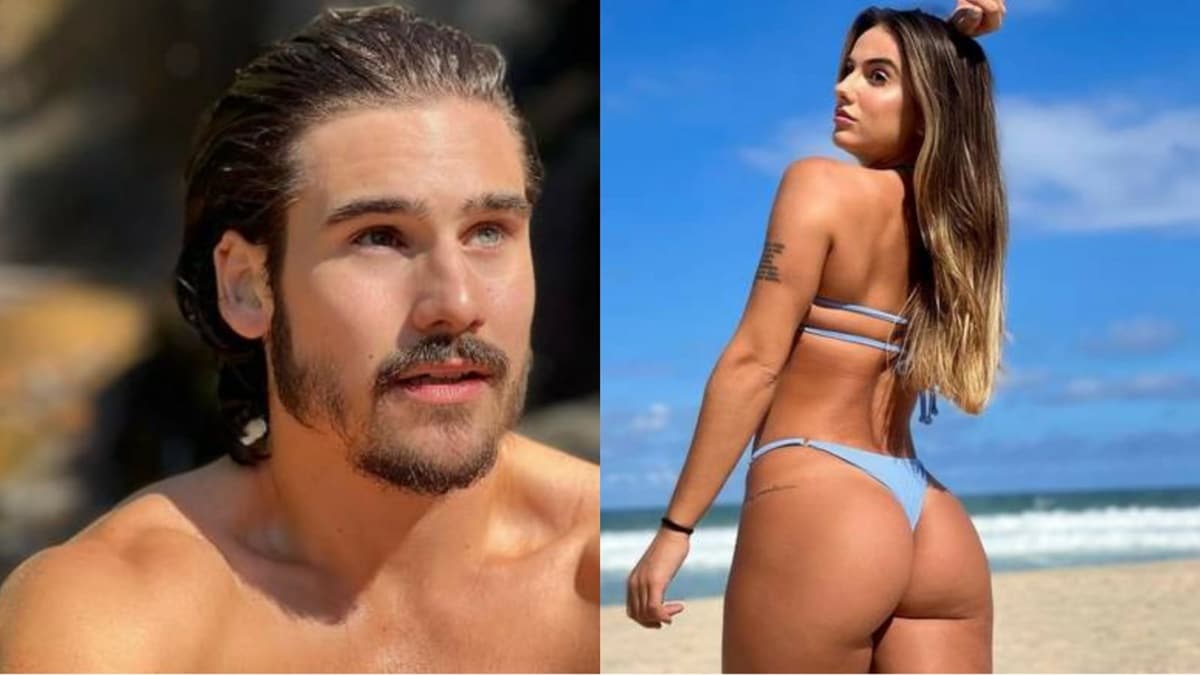 O galã está vivendo romance com ex bailarina do Faustão e ainda não tem foto junto com a gata