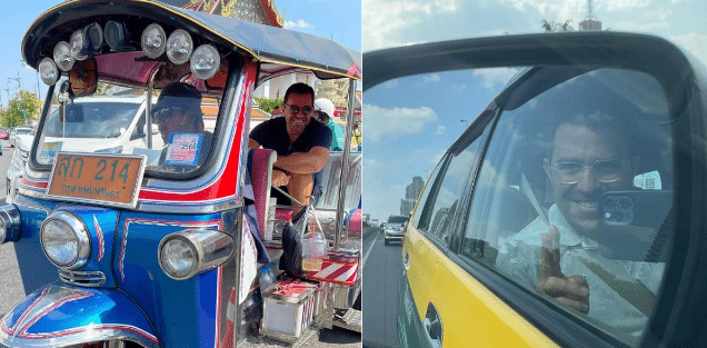 O famoso âncora do Bom Doa São Paulo da Globo mostrou o que está fazendo nas férias (Foto: Reprodução)