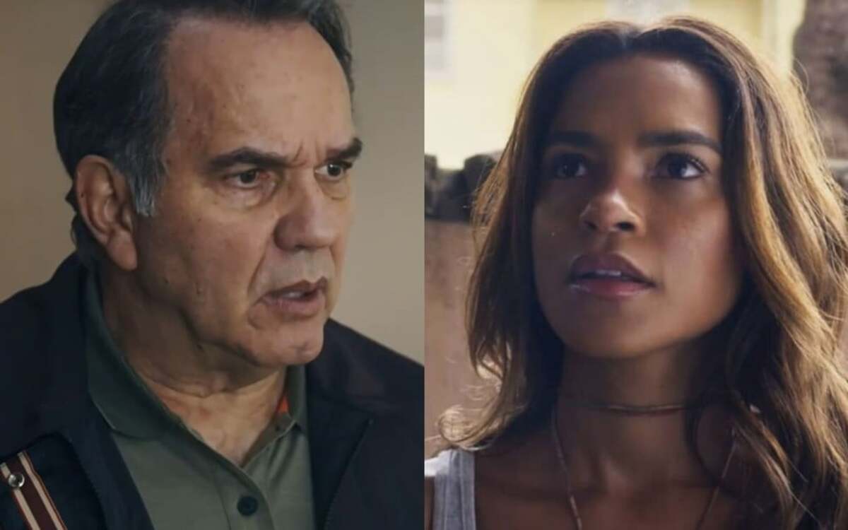 Brisa Guerra (Humberto Martins) e Brisa (Lucy Alves) em Travessia da Globo