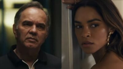 Guerra (Humberto Martins) e Brisa (Lucy Alves) em Travessia da Globo (Foto: Reprodução/Internet)
