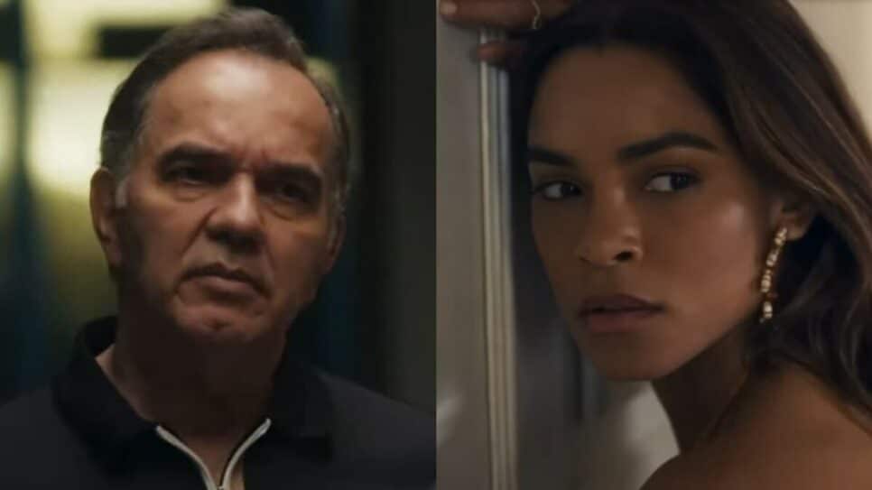 Guerra (Humberto Martins) e Brisa (Lucy Alves) em Travessia da Globo
