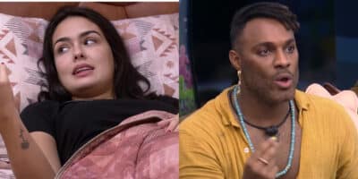 BBB23: Fred e Larissa contam para os participantes o que viram fora do confinamento (Imagem Reprodução Globo)