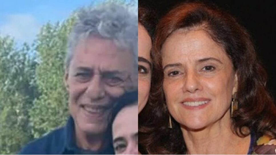 Chico Buarque e Marieta Severo com a filha
