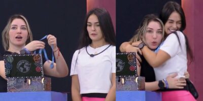Larissa e Amanda vencem a Prova do Anjo do BBB23 (Foto: Reprodução / Globoplay)
