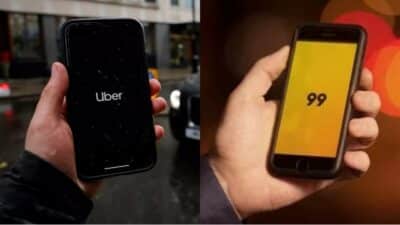 Uber e 99 são aplicativos de transporte (Imagem: Reprodução/Montagem)