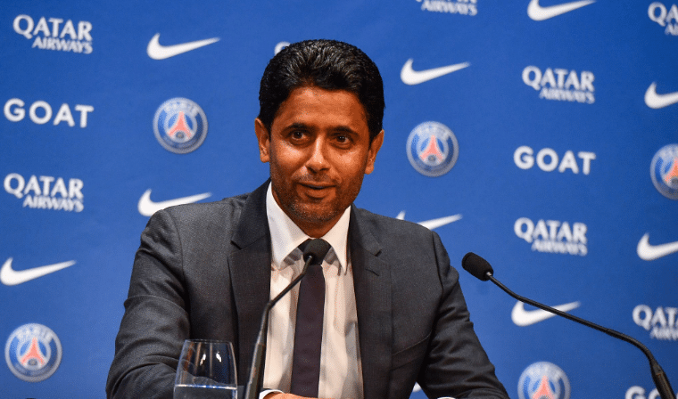 Al-Khelaifi do PSG, faz pedido antes de assinar com Santos (Foto: Reprodução/ Getty Images/ Paris Saint-Germain)