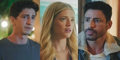 Daniel, Graça e Caio em cenas de Terra e Paixão (Foto: Reprodução / Globo / Montagem TV Foco)