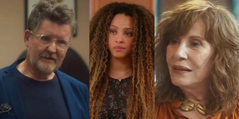 Stuart, Sol e Wilma em Vai na Fé (Foto: Reprodução / Globo / Montagem HoraDoBenefício)