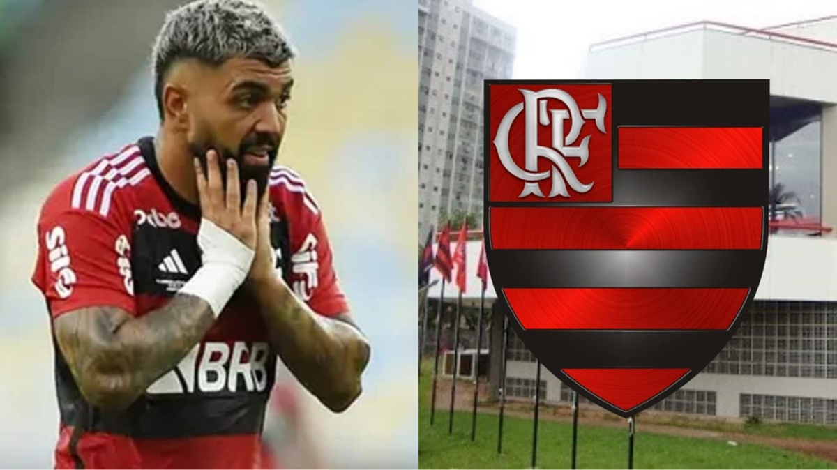Gabigol tem decisão na sede do Flamengo, na Gávea (Fotos: Reprodução/ CRF/Montagem)