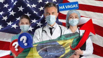 É possível ser um médico brasileiro e trabalhar nos Estados Unidos? (Fotos: Reprodução/ Freepik/ Internet/ Montagem HB)